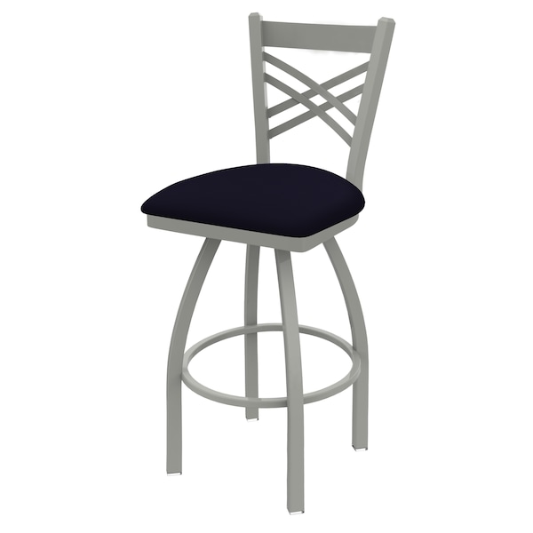25" Swivel Counter Stool, Nickel Finish, Canter Twilight Seat